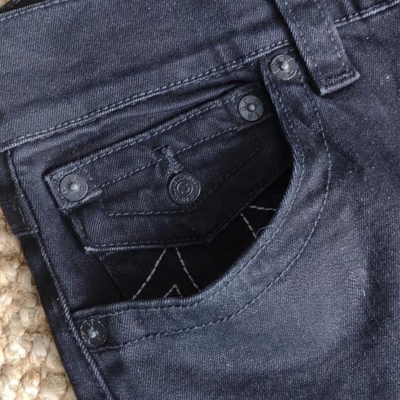True Religion 'Rocco relaxed skinny' black jeans - Picture 3 of 13